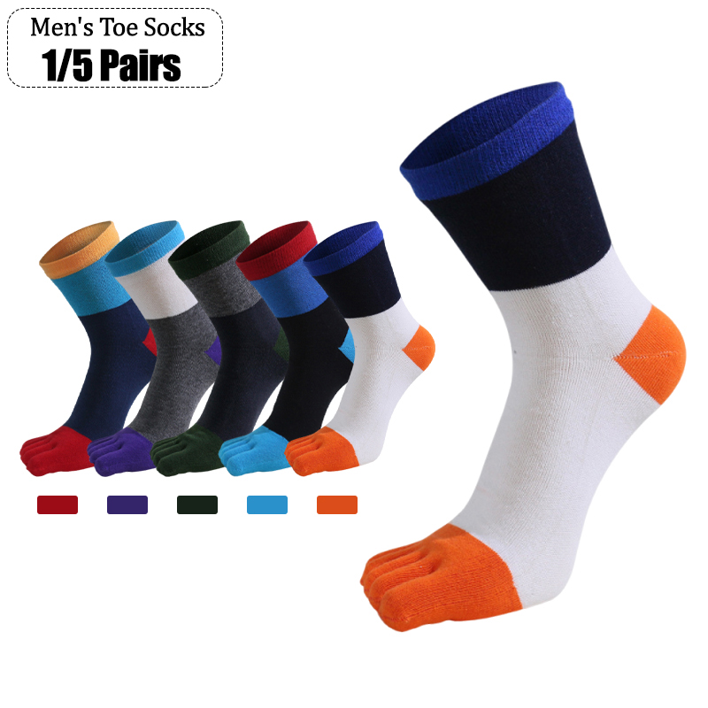 Toe Sock Split - 1/5 Pares de Meias Masculinas de
