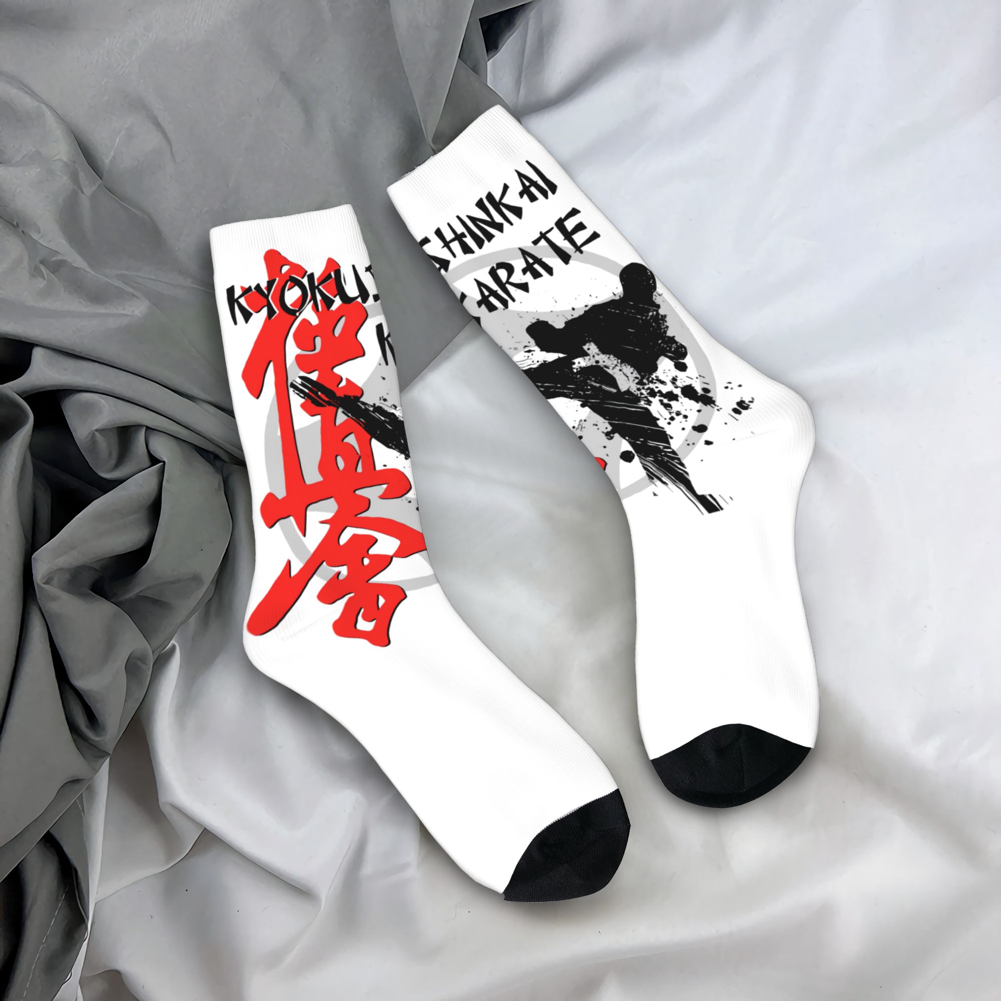 Dress Sock Men - Meias masculinas personalizadas Kyokushi Karate, unissex,
