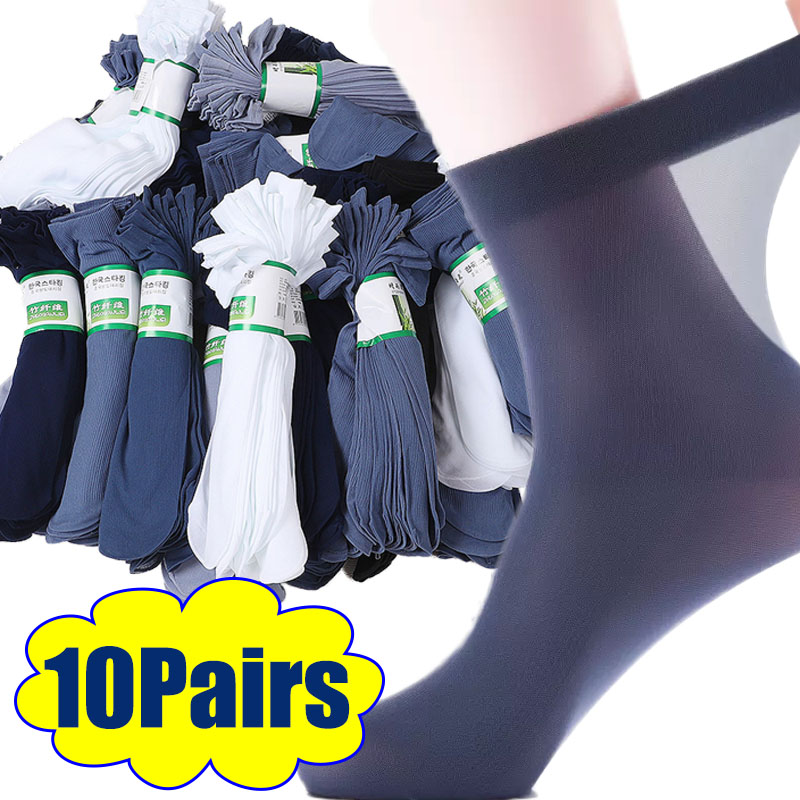 Silk Sock Bamboo - Meias longas respiráveis para homens, fibra