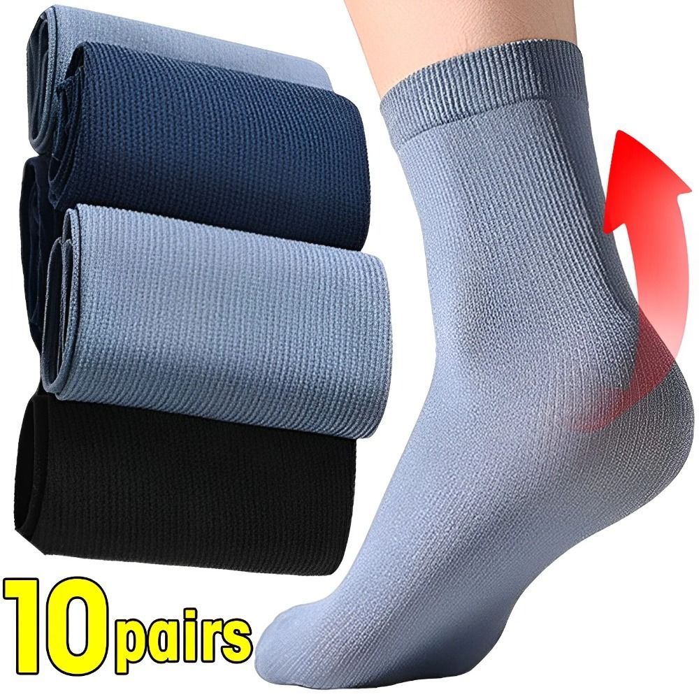 Silk Sock Bamboo - 10 pares de meias masculinas de