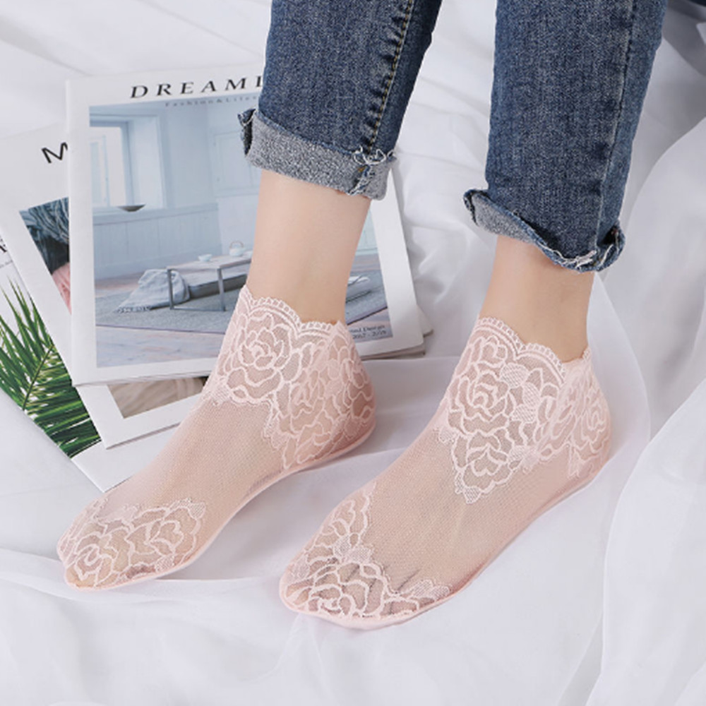 Meias femininas finas de renda - Invisibility Sock Loafer avaliação e preço