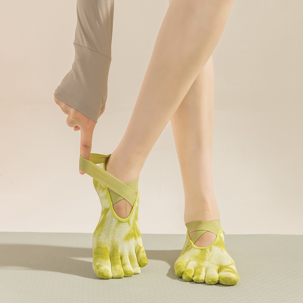 Meias de Yoga Femininas Tie-Dy - Toe Sock Split avaliação e preço