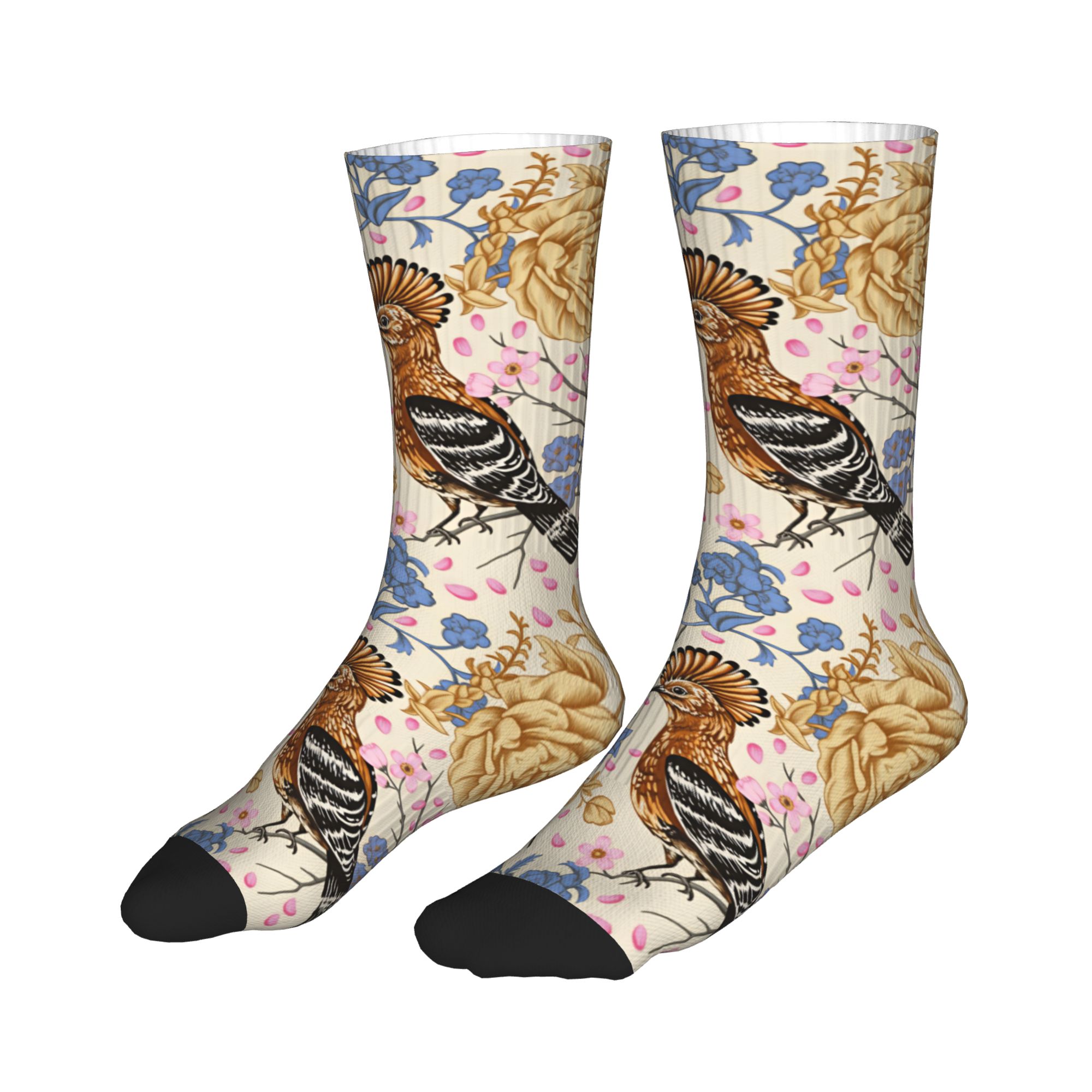 Hoopoe Bird Blue Peony Vintage - Dress Sock Men avaliação e preço